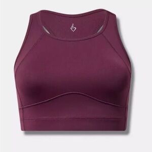 Torrid Active 2/2X TRU Low-Impact Plum Razor Back Sports Bra